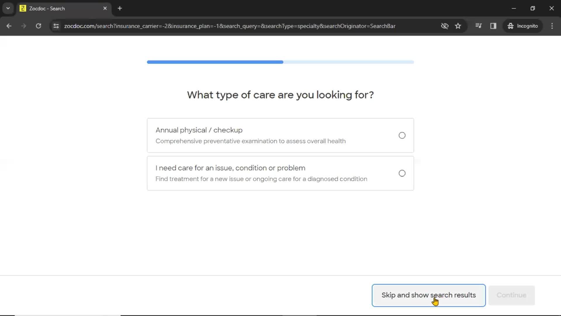 Filtering and sorting screenshot