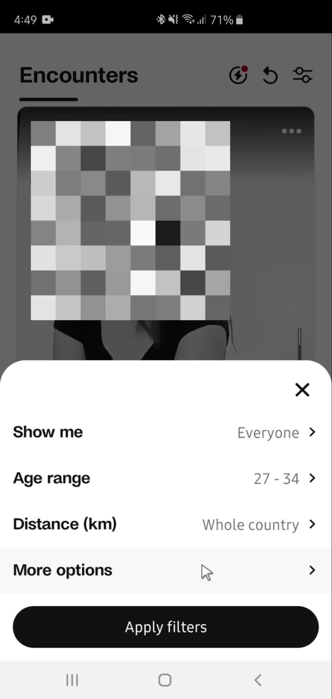 Filtering and sorting screenshot