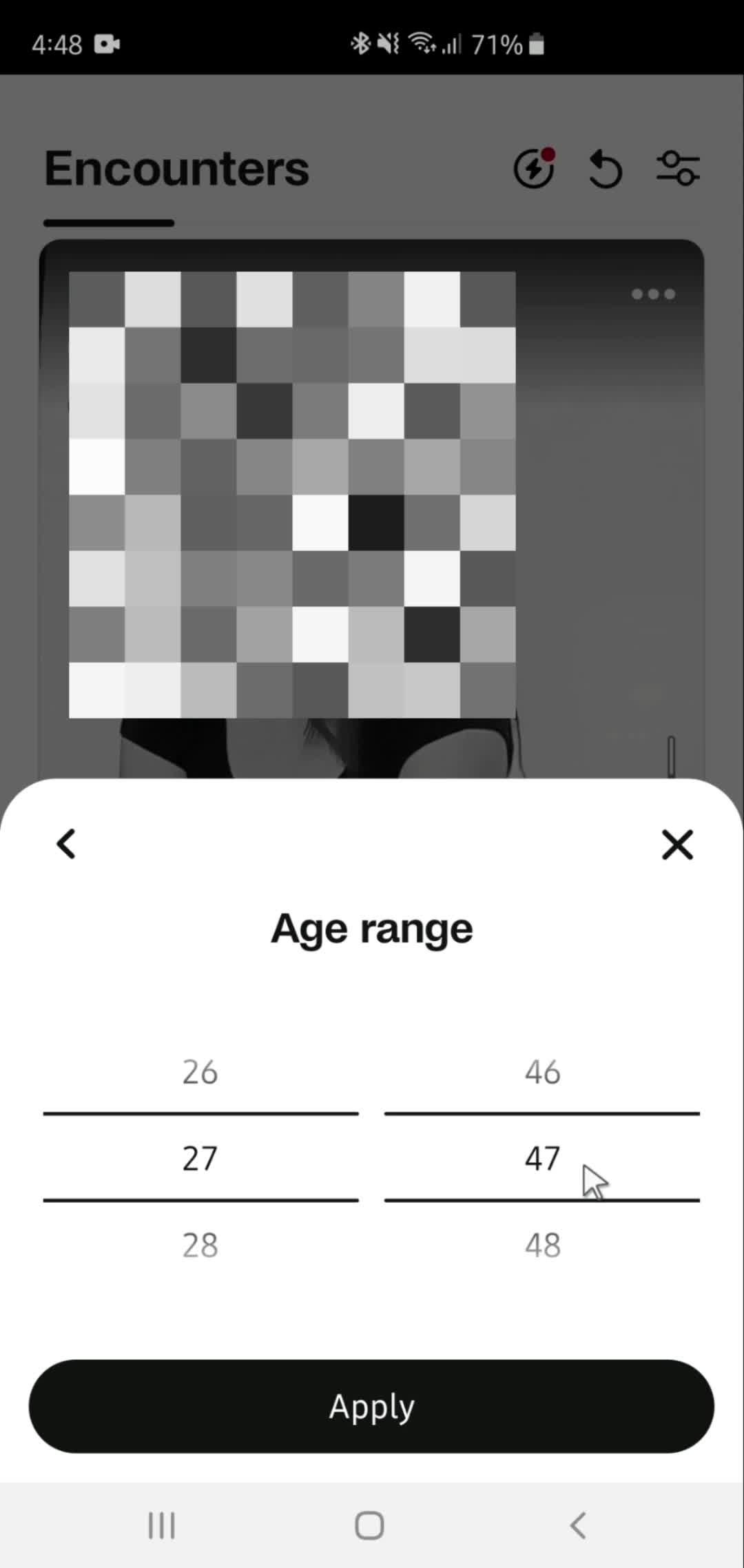 Filtering and sorting on Badoo video thumbnail