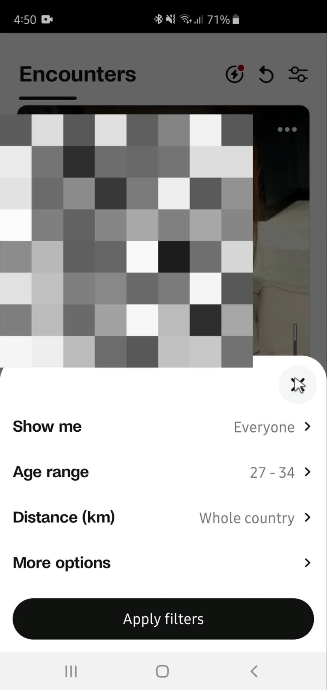 Filtering and sorting on Badoo video thumbnail