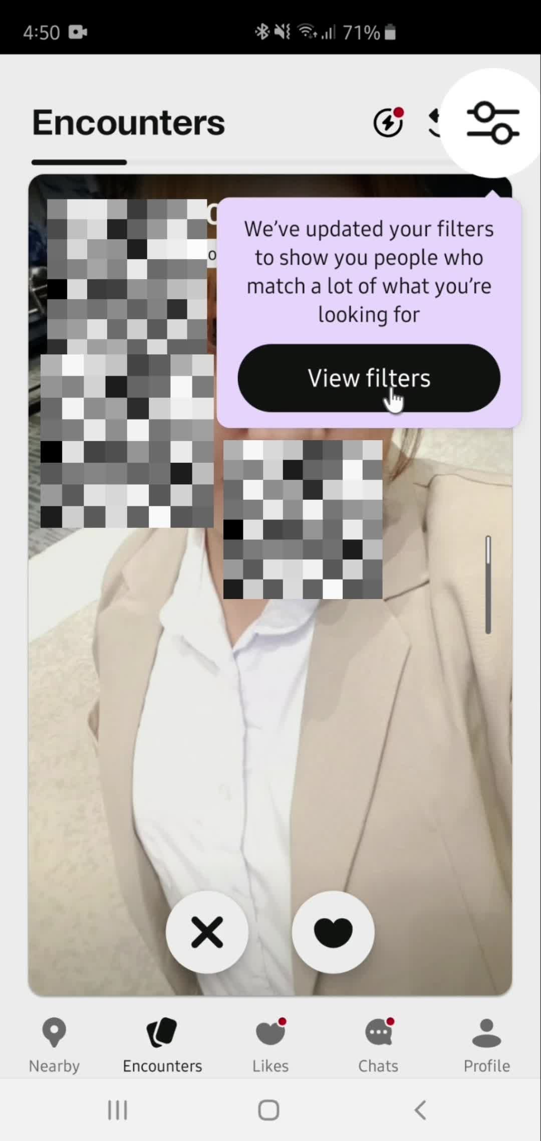 Filtering and sorting on Badoo video thumbnail
