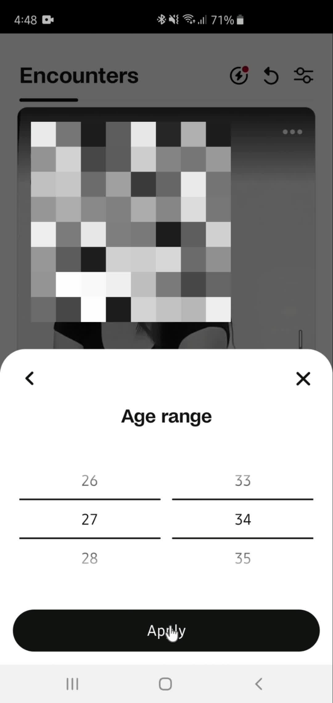 Filtering and sorting screenshot