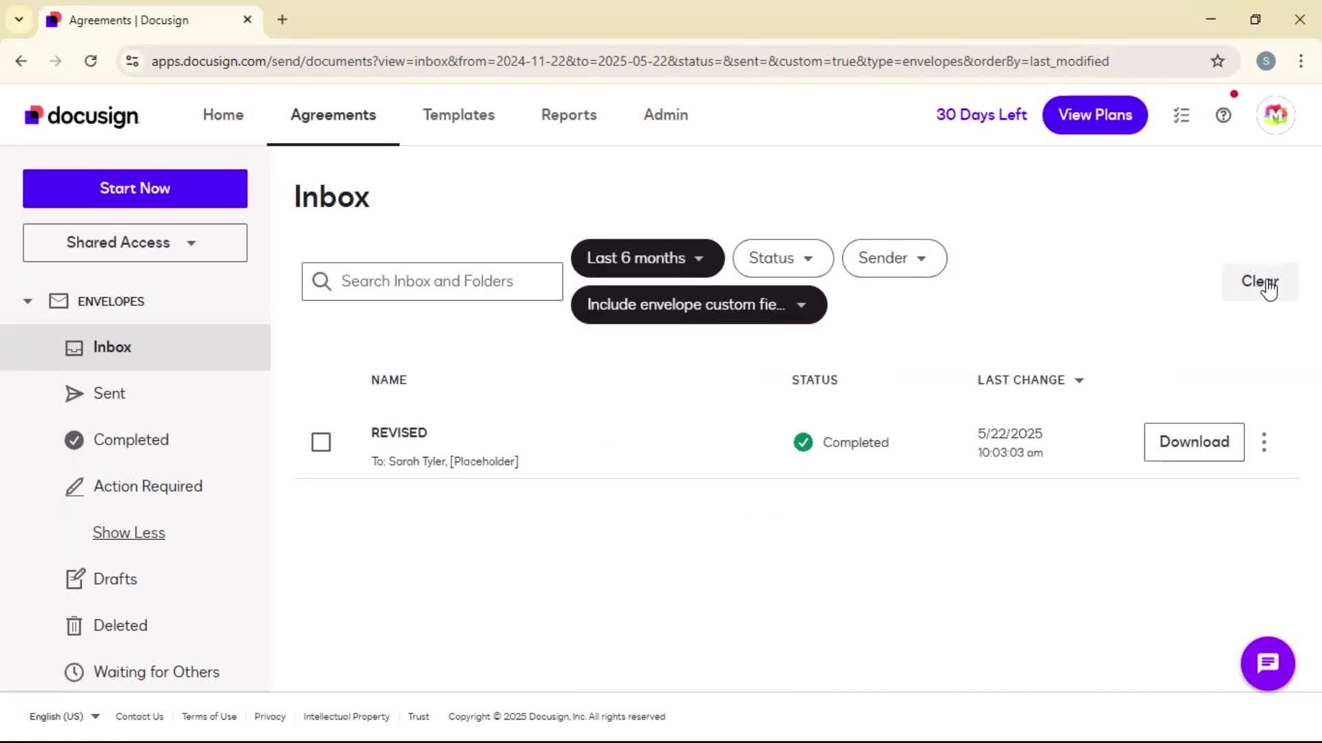 Filtering and sorting screenshot