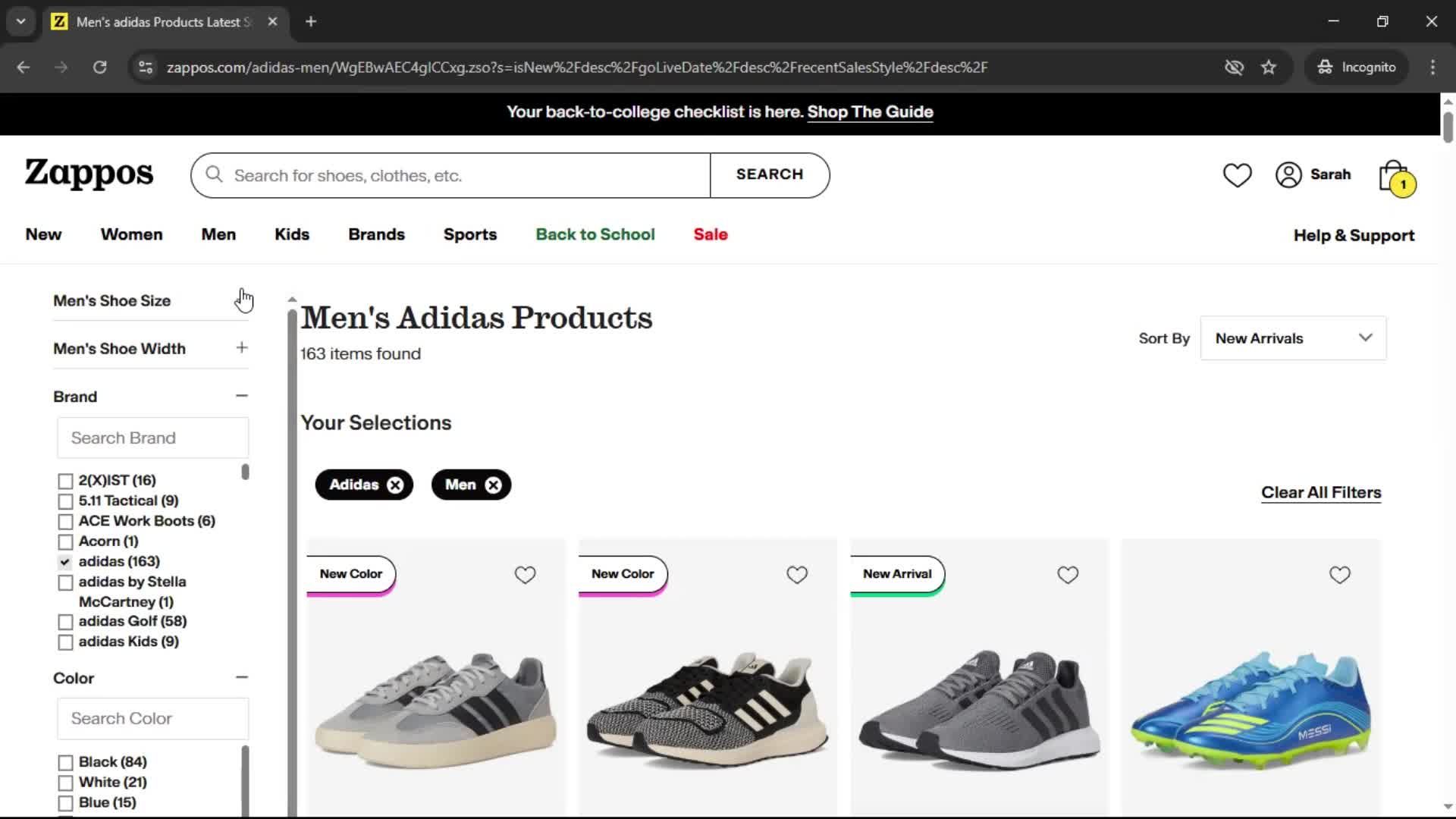 Filtering and sorting on Zappos video thumbnail
