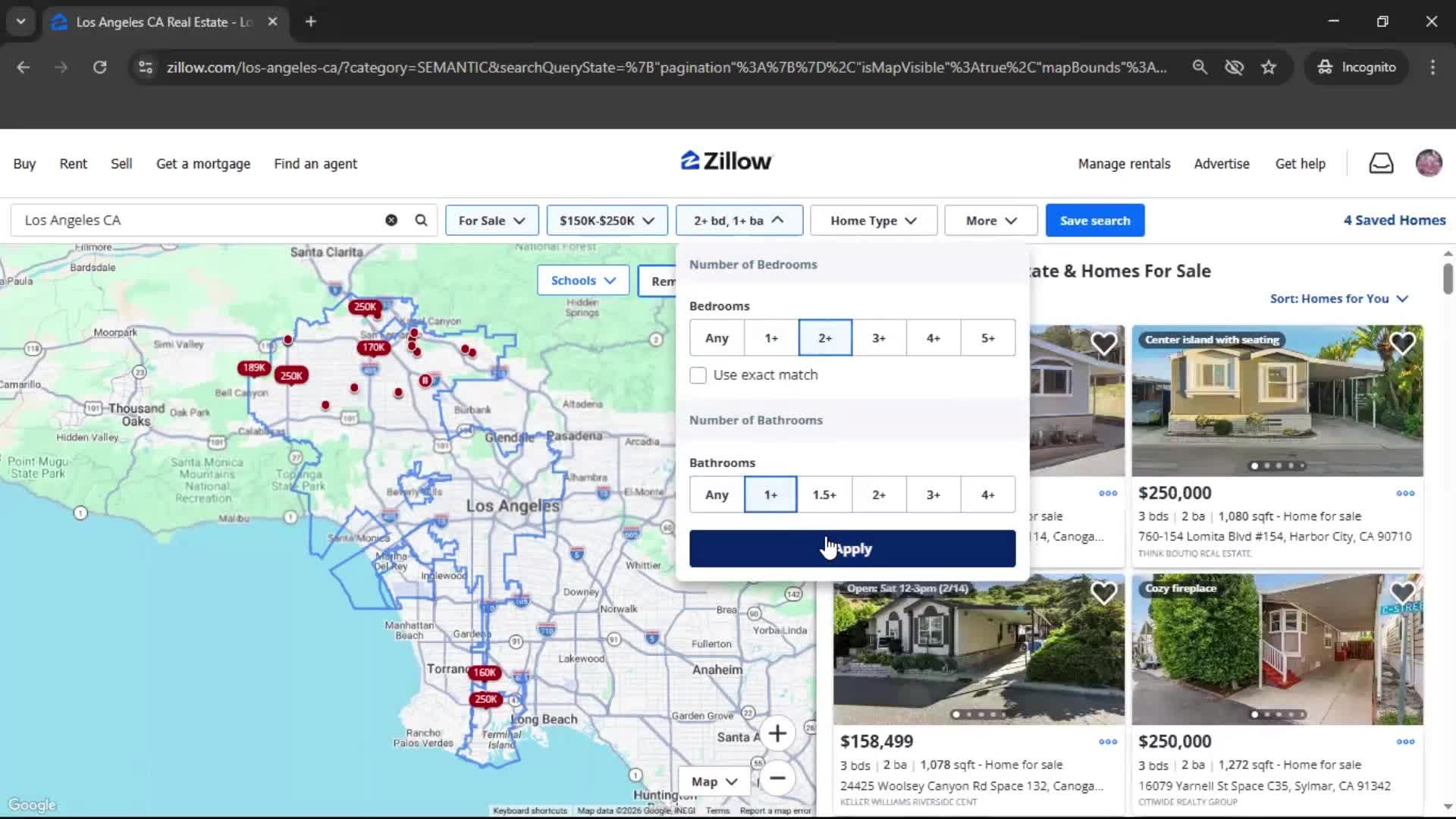 Filtering and sorting screenshot