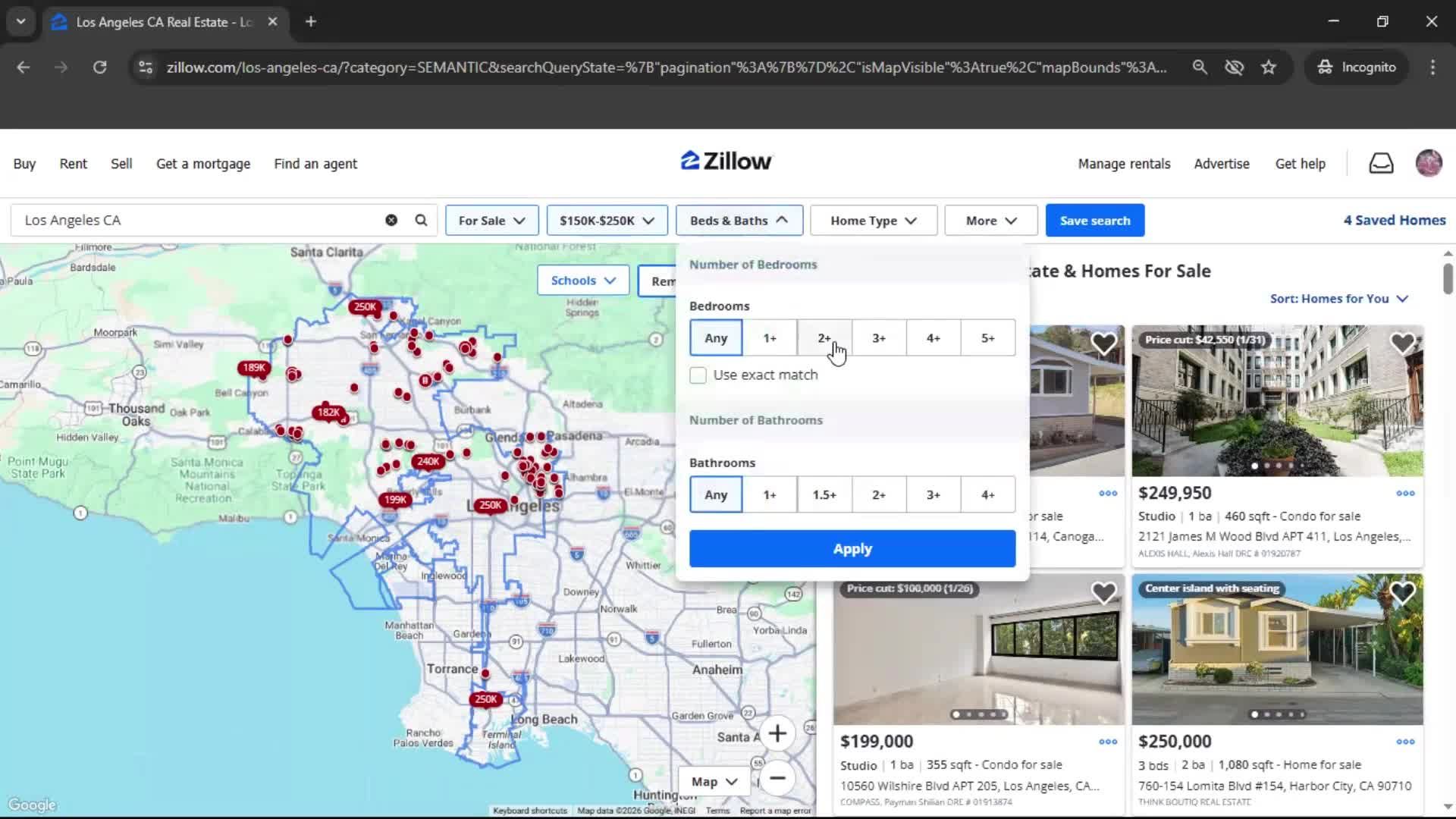 Filtering and sorting screenshot