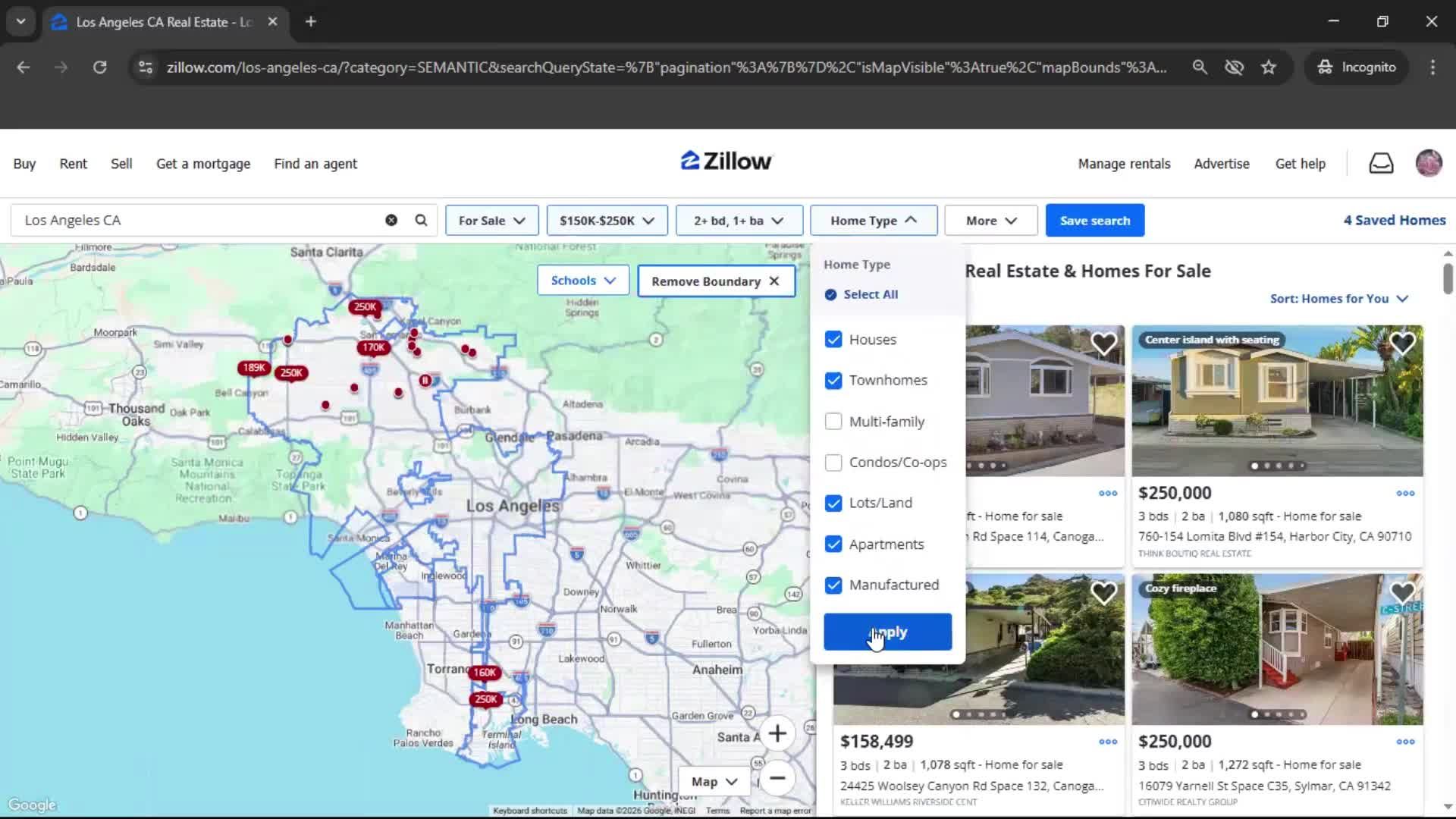 Filtering and sorting screenshot
