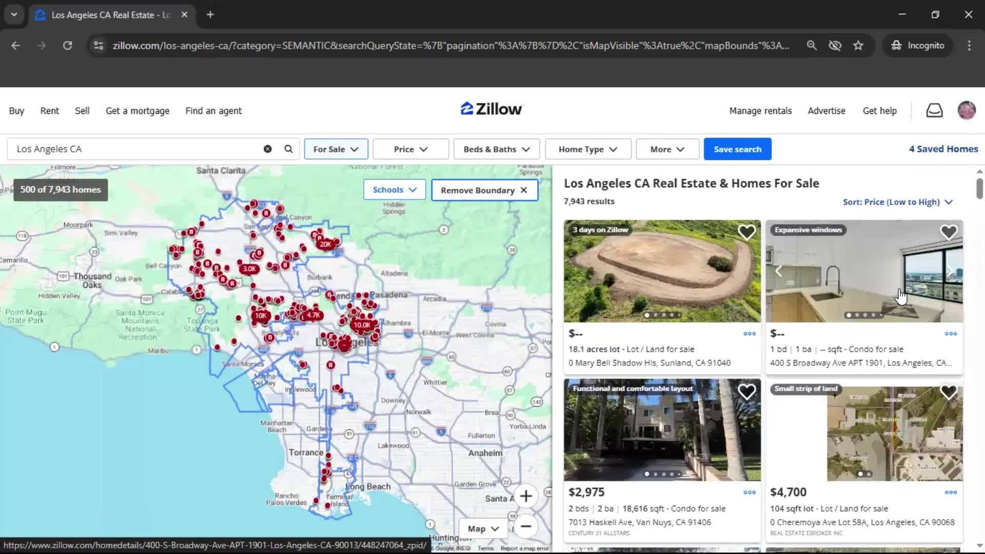 Filtering and sorting screenshot