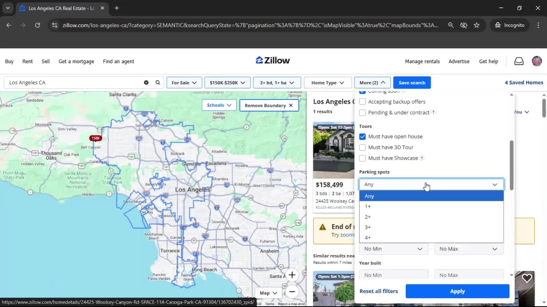 Filtering and sorting screenshot