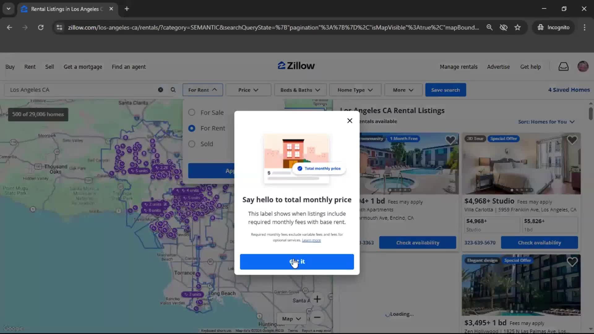 Filtering and sorting screenshot
