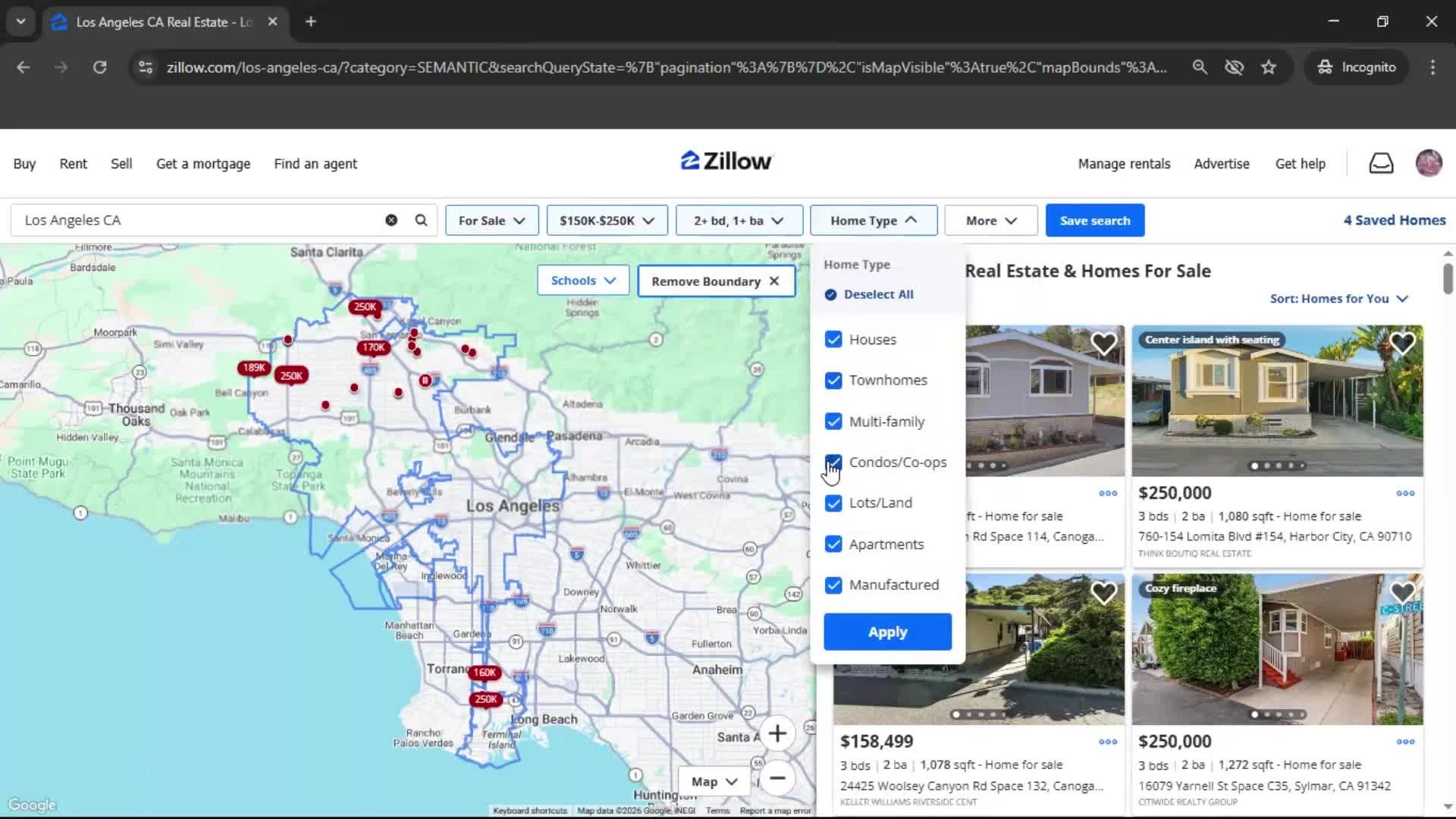 Filtering and sorting screenshot
