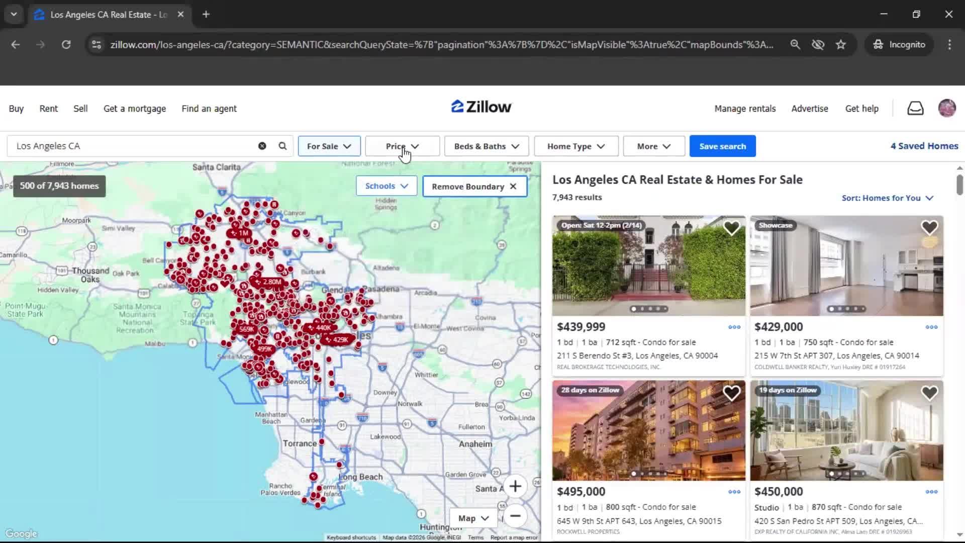 Filtering and sorting screenshot