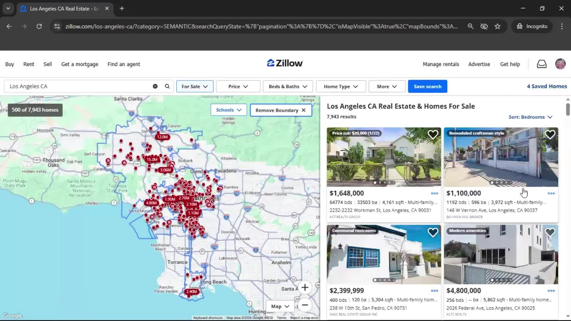 Filtering and sorting screenshot