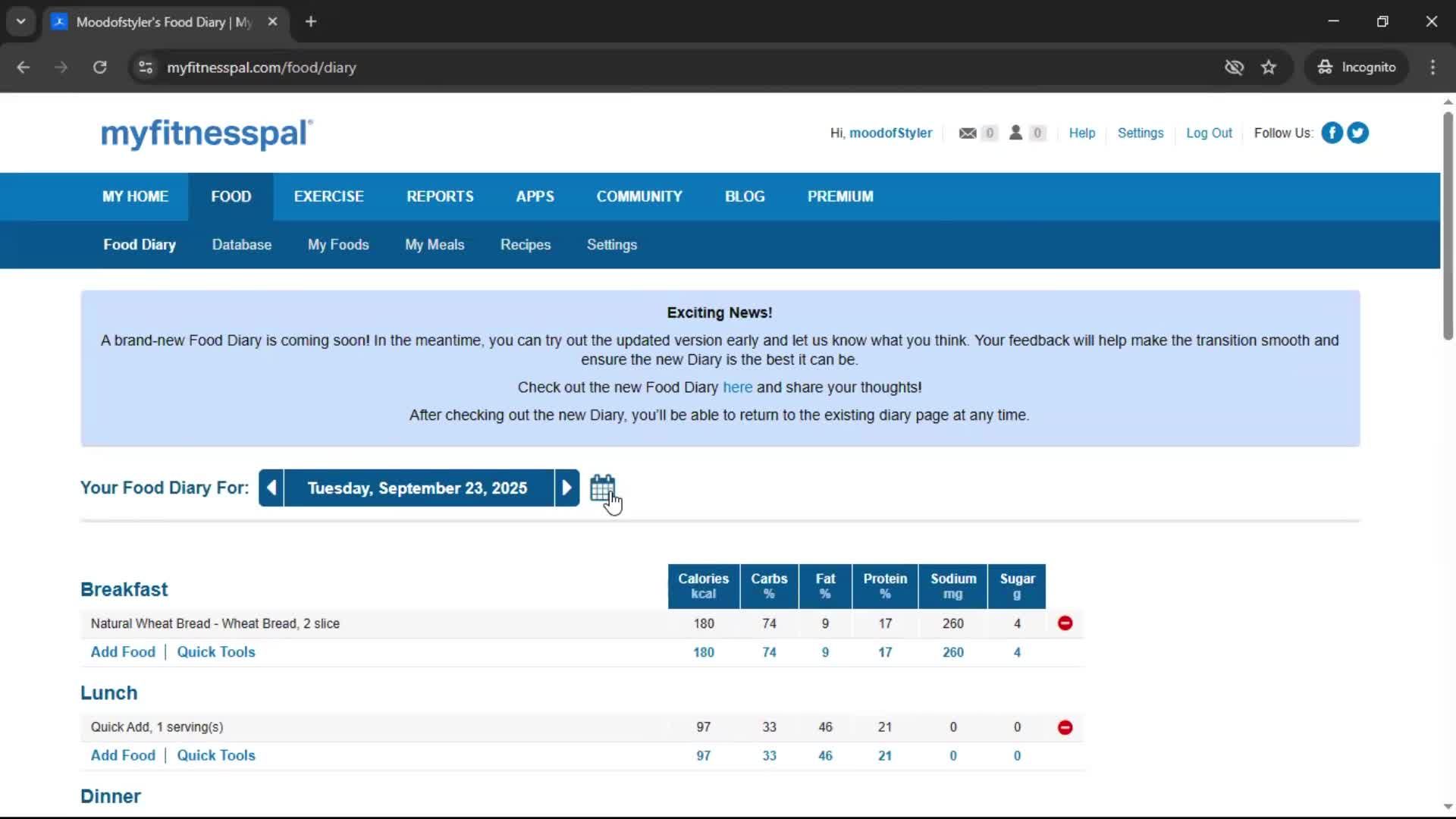 Finding a recipe screenshot