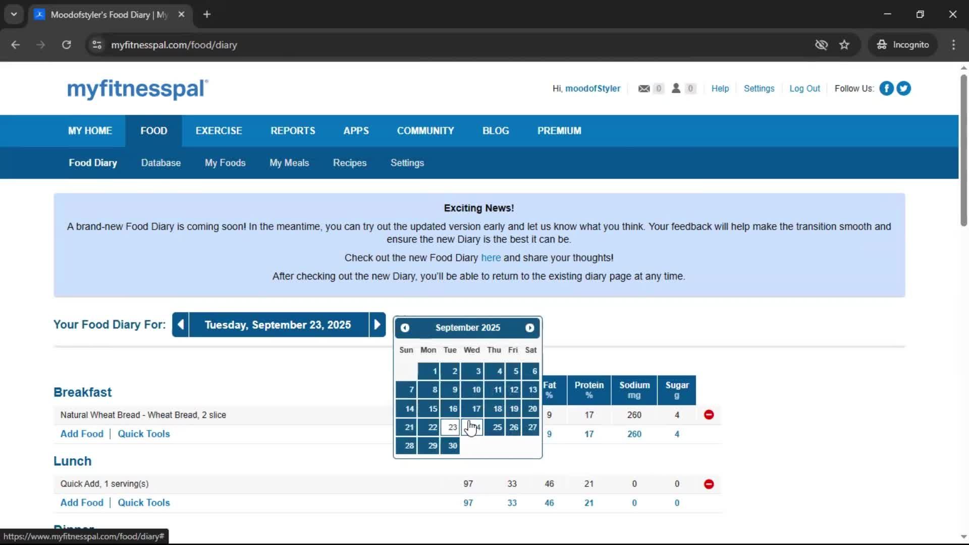 Finding a recipe screenshot