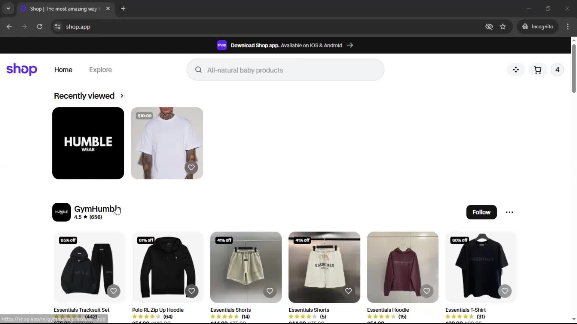 Following a user screenshot