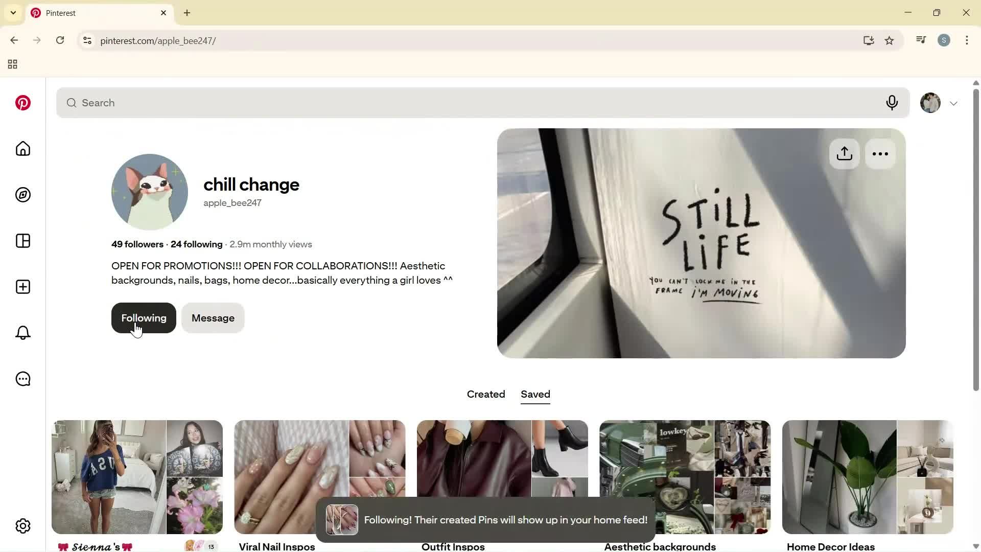 Following a user screenshot