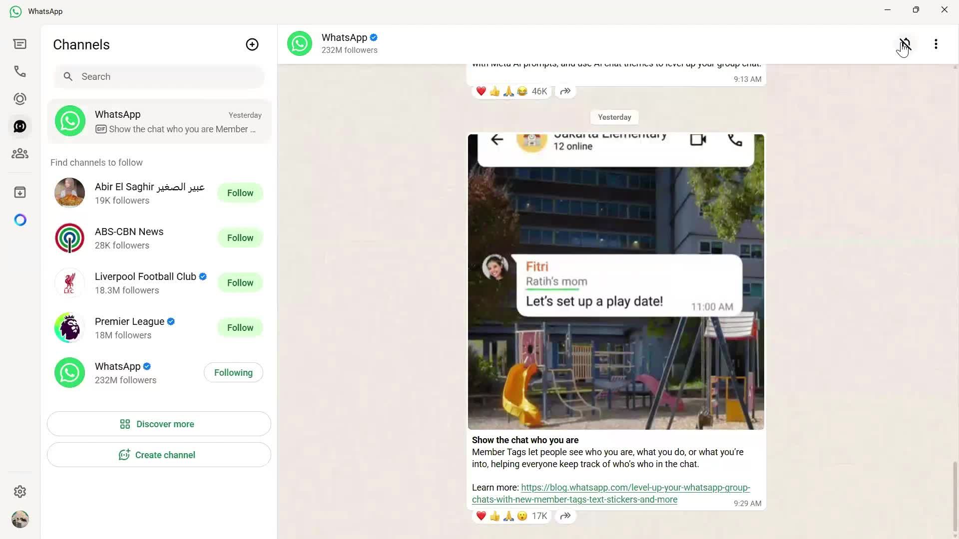 Following a user screenshot