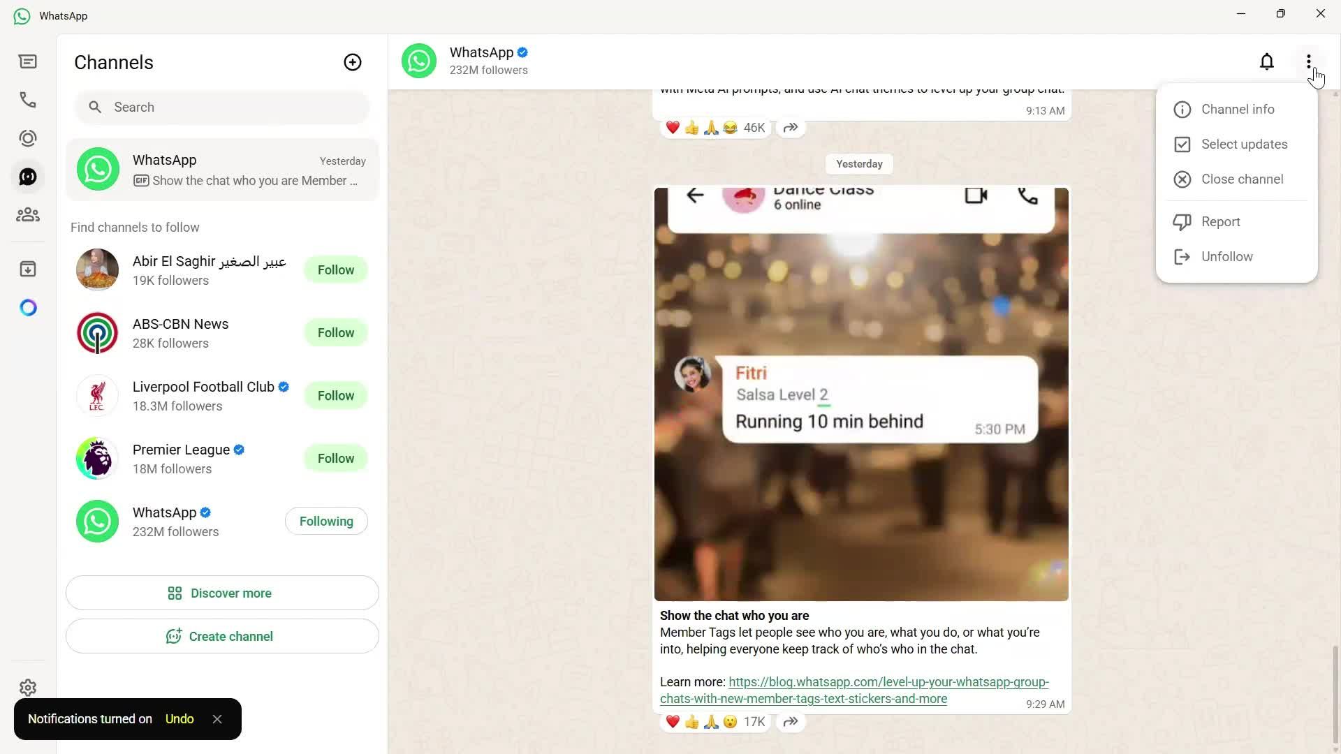 Following a user screenshot