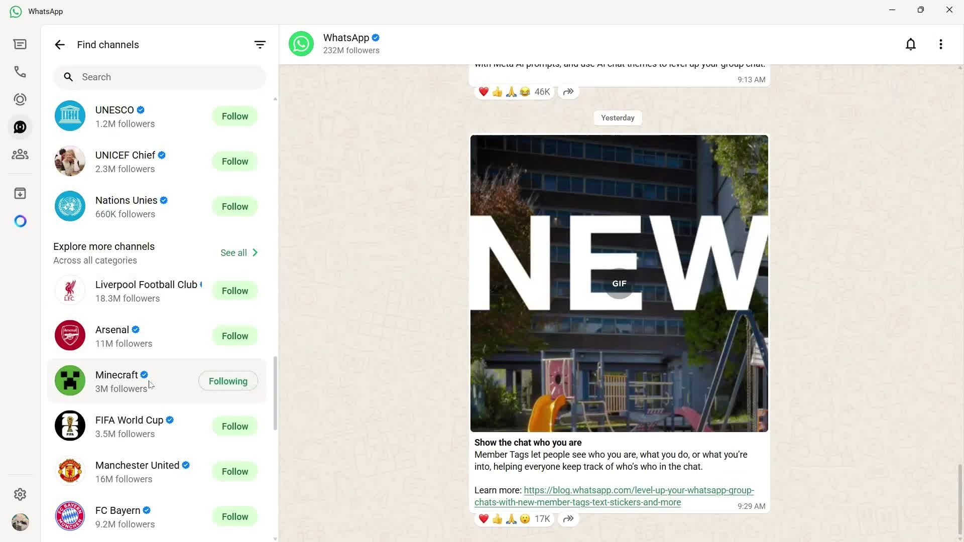 Following a user screenshot