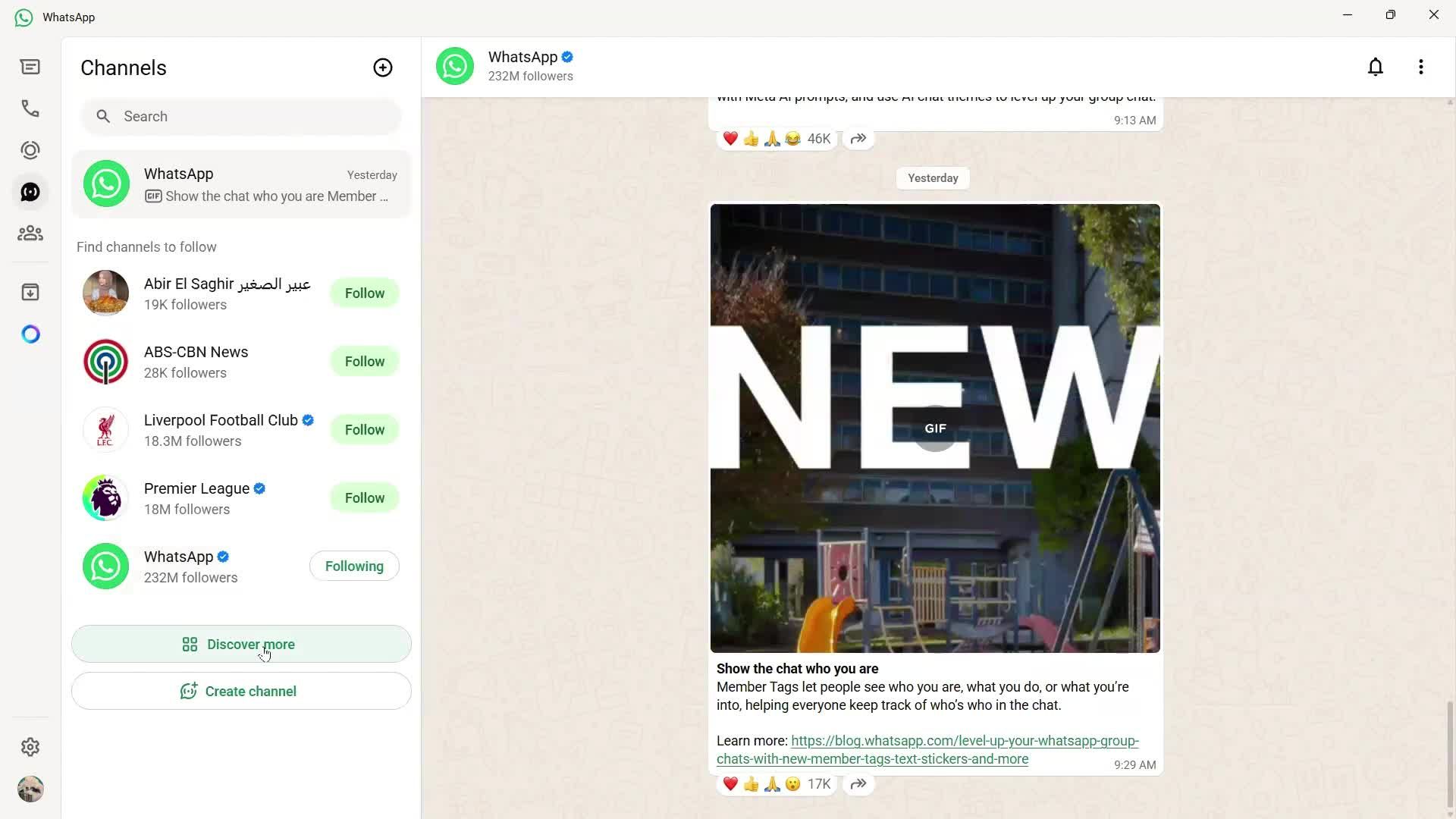Following a user screenshot