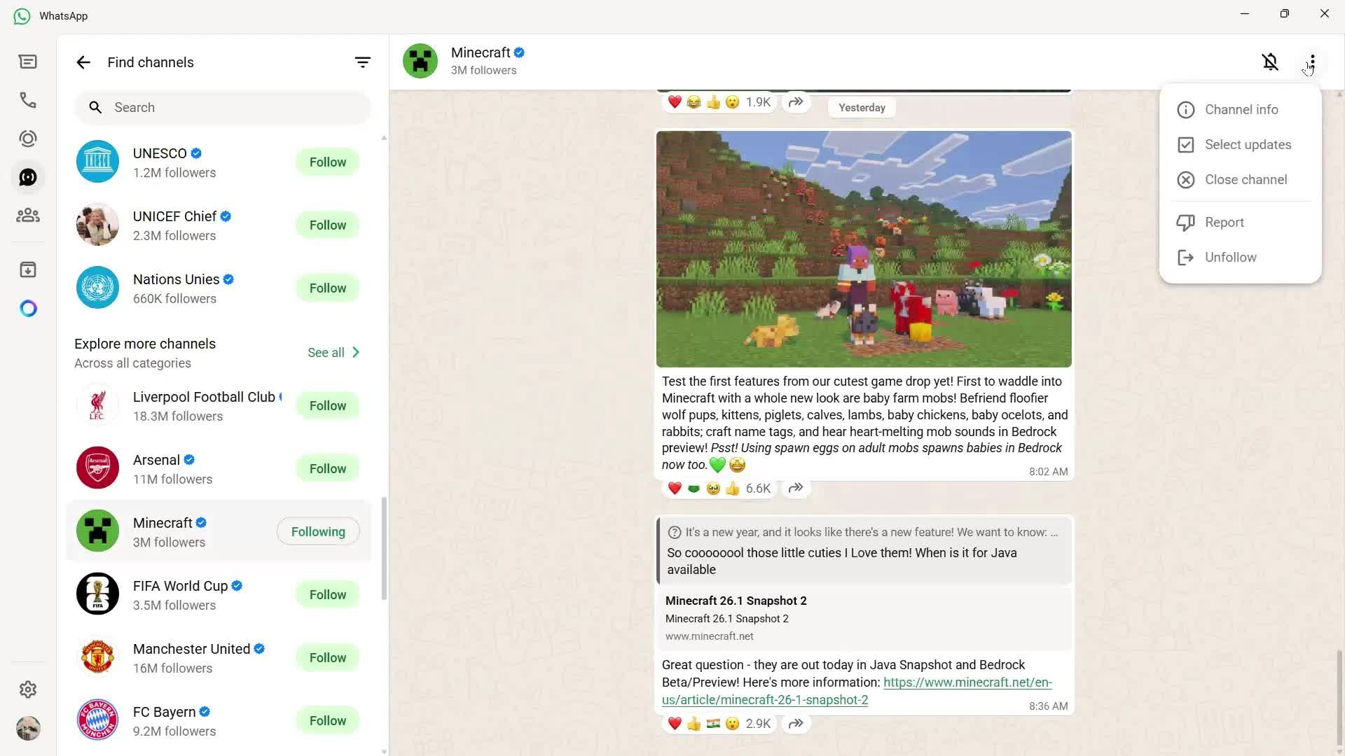 Following a user screenshot