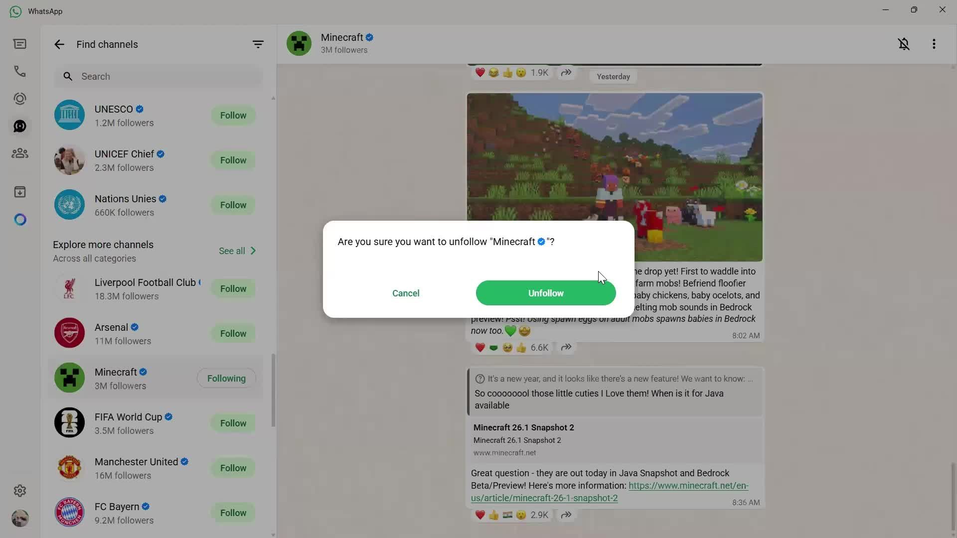 Following a user screenshot