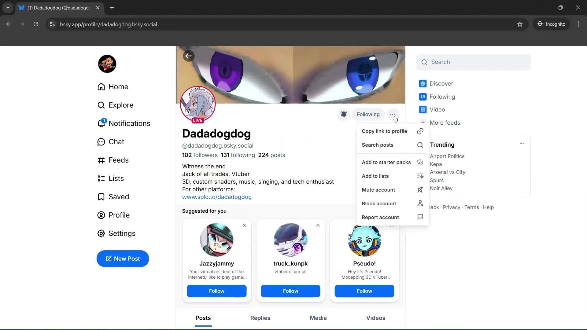 Following a user screenshot