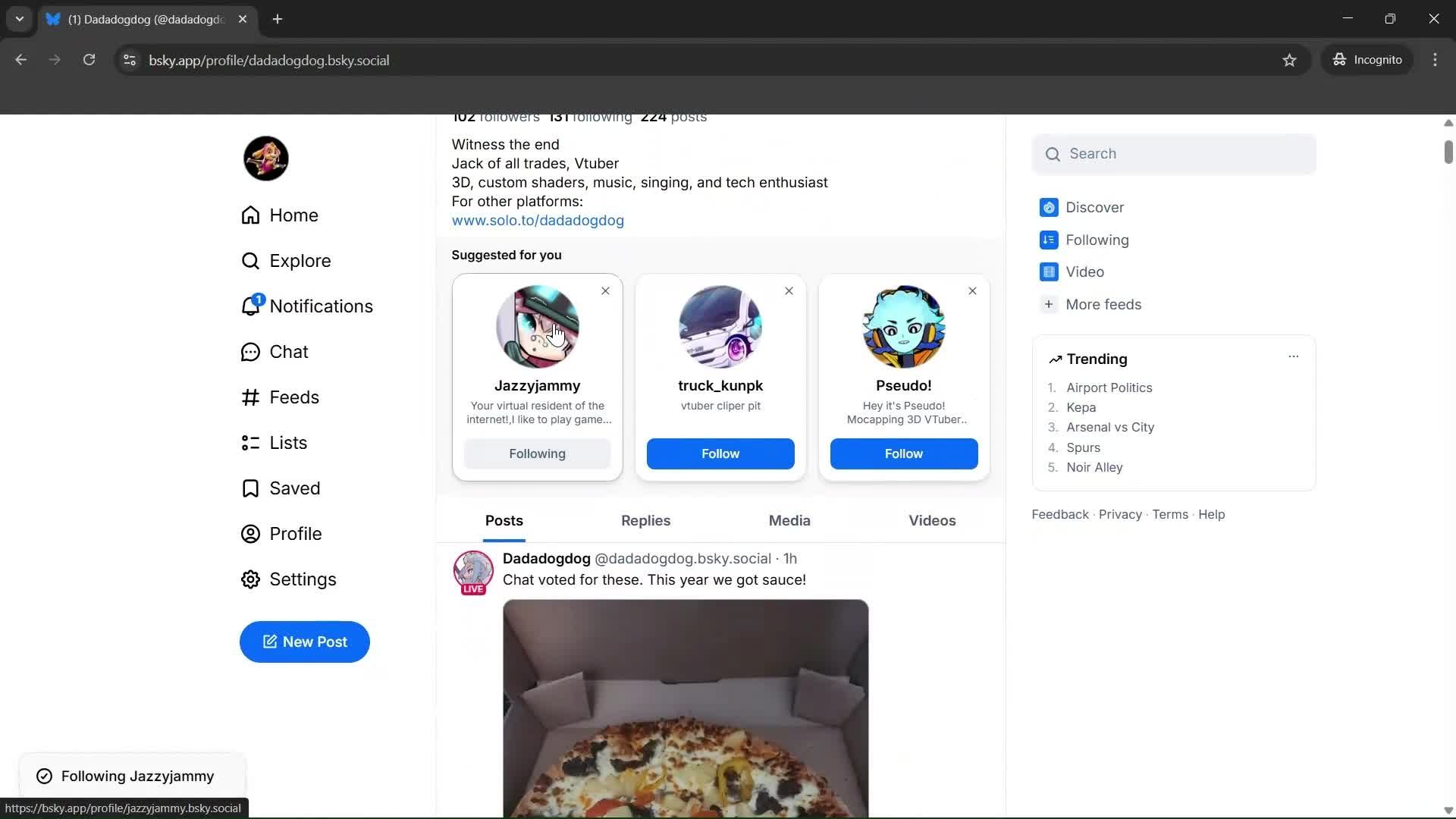 Following a user screenshot