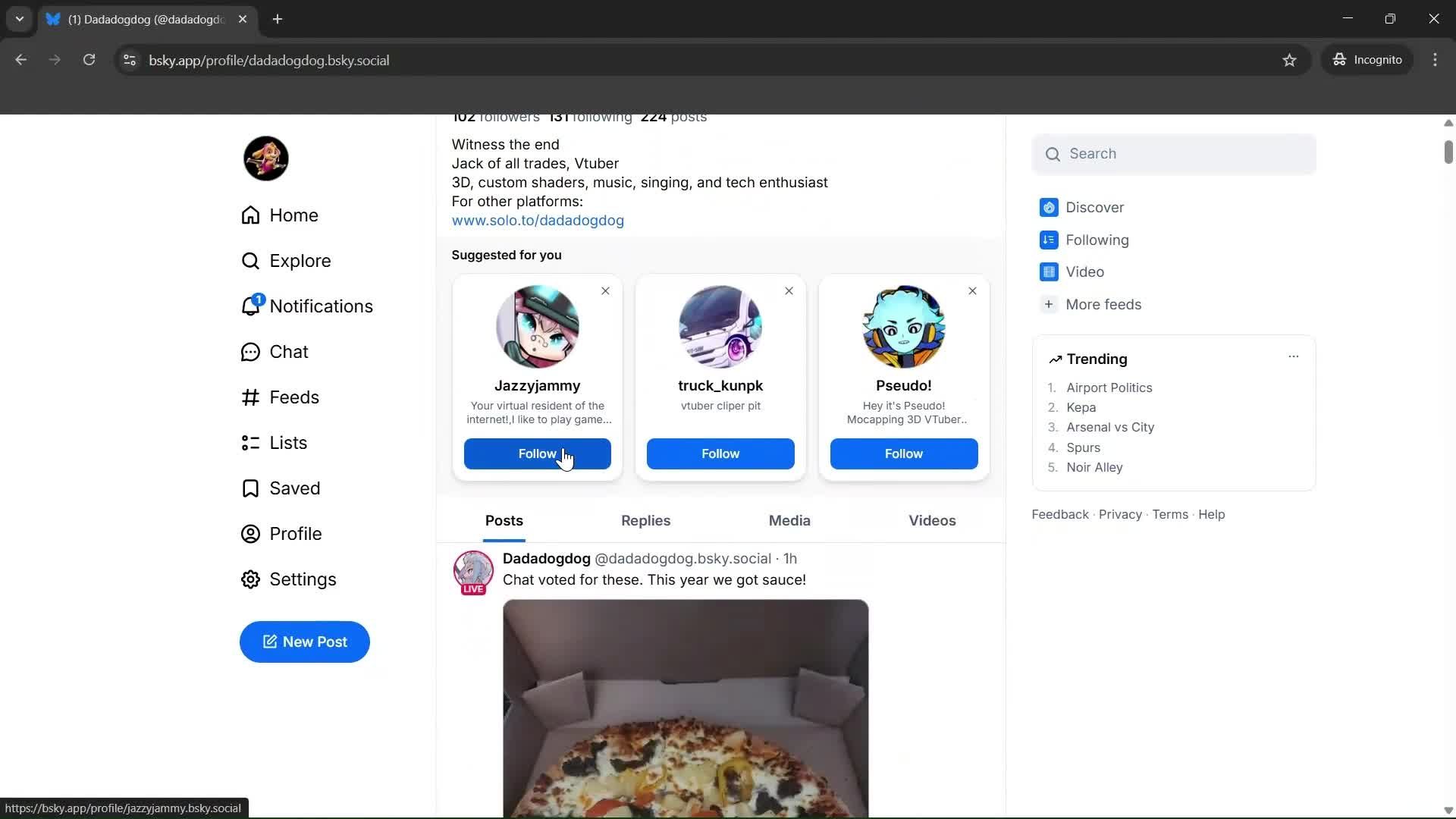 Following a user screenshot