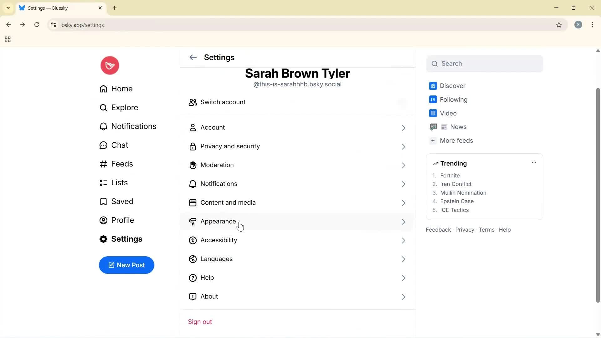 General browsing screenshot