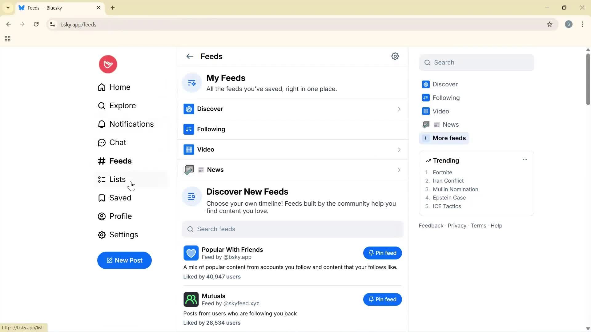 General browsing screenshot