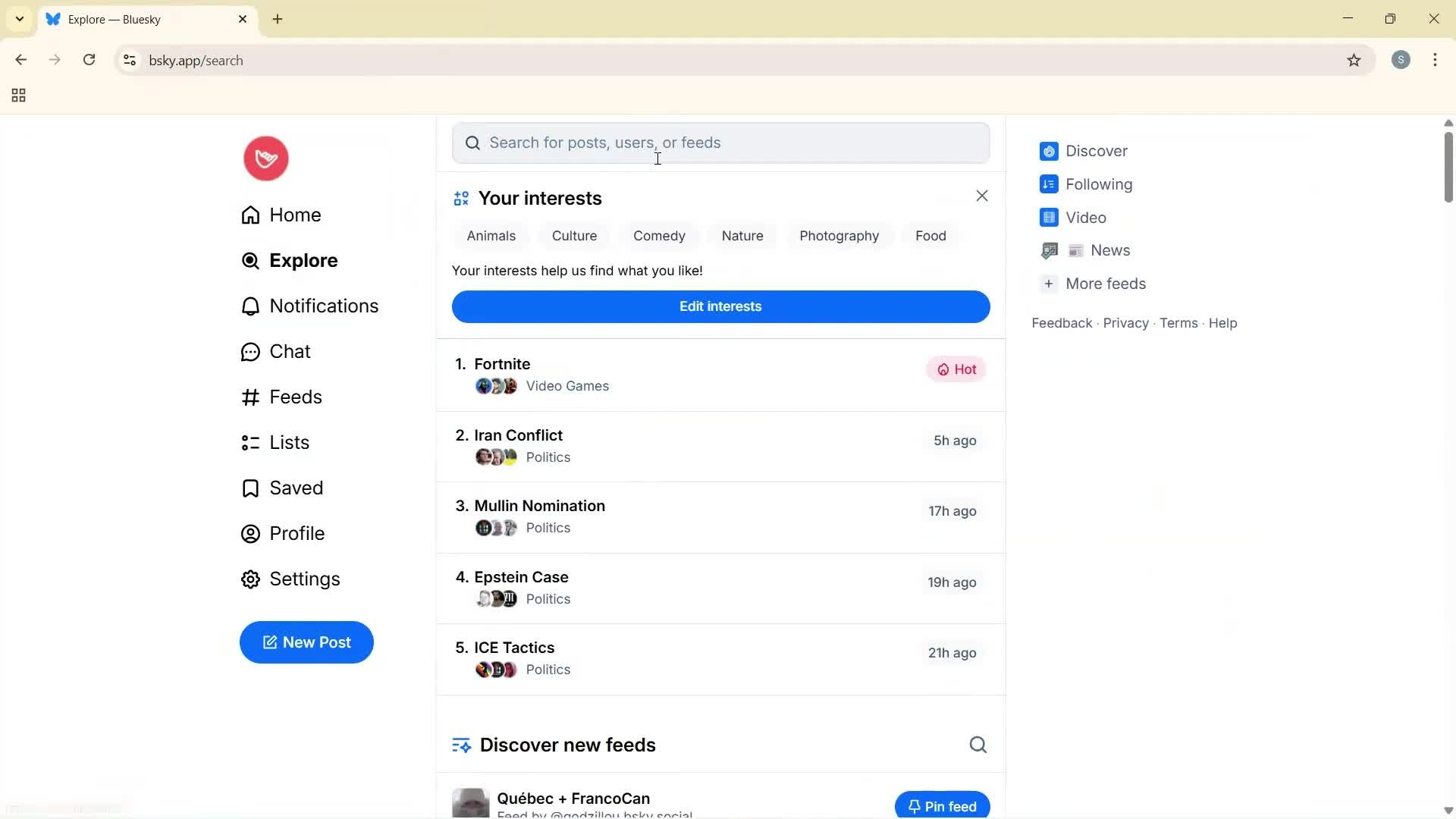 General browsing screenshot