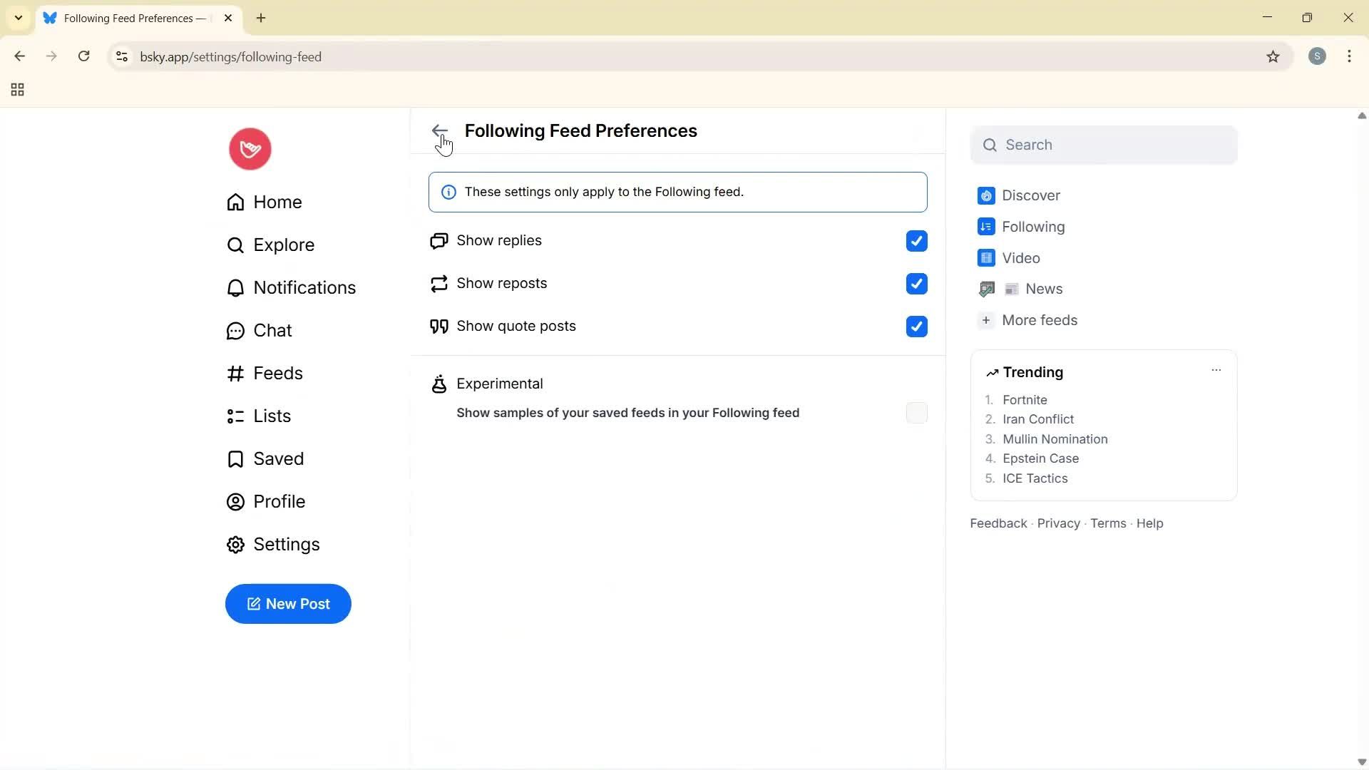 General browsing screenshot