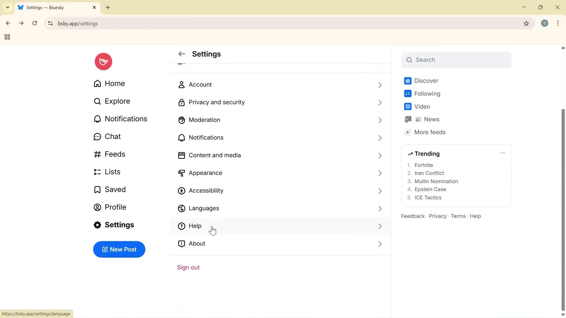 General browsing screenshot