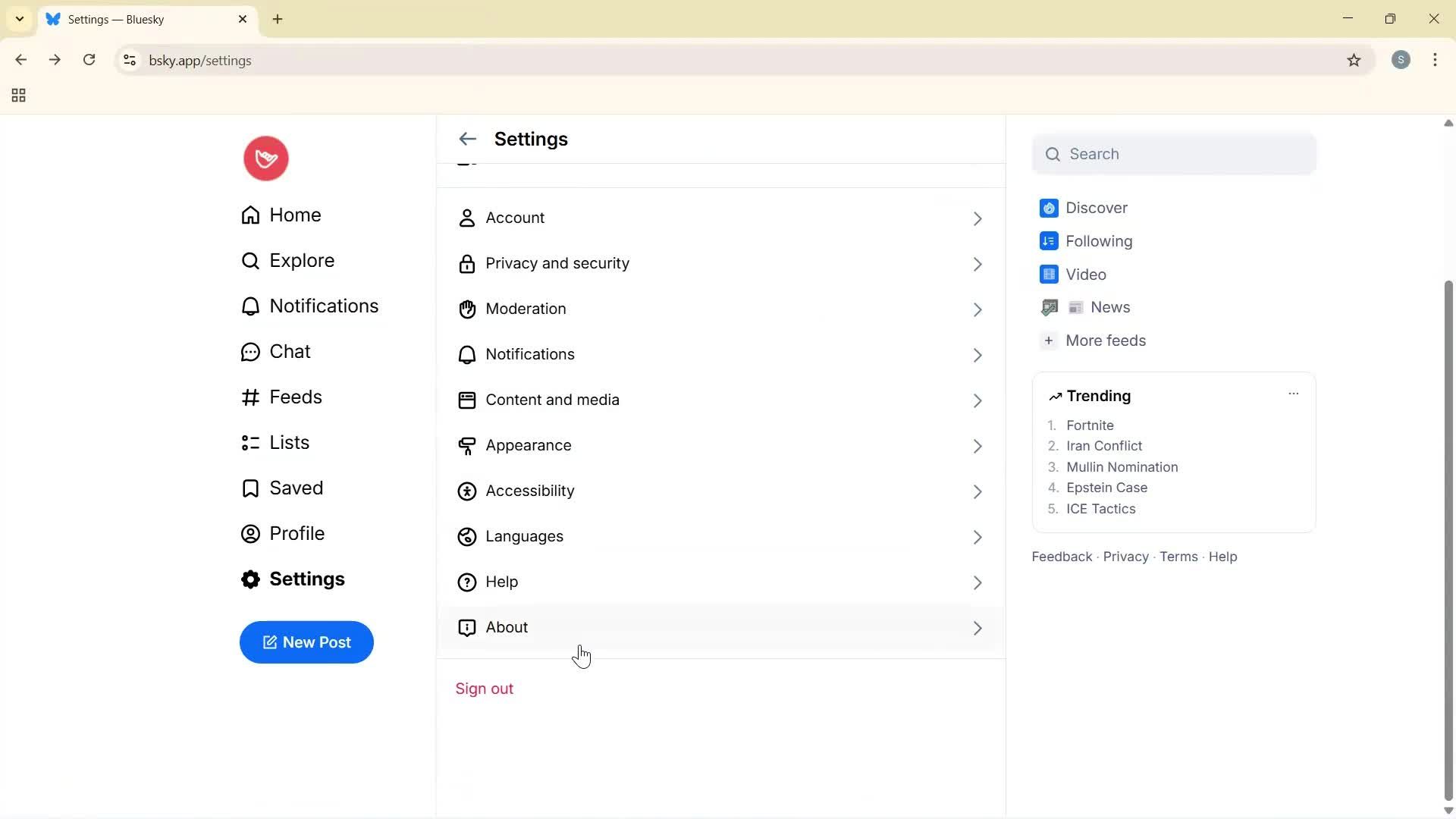 General browsing screenshot