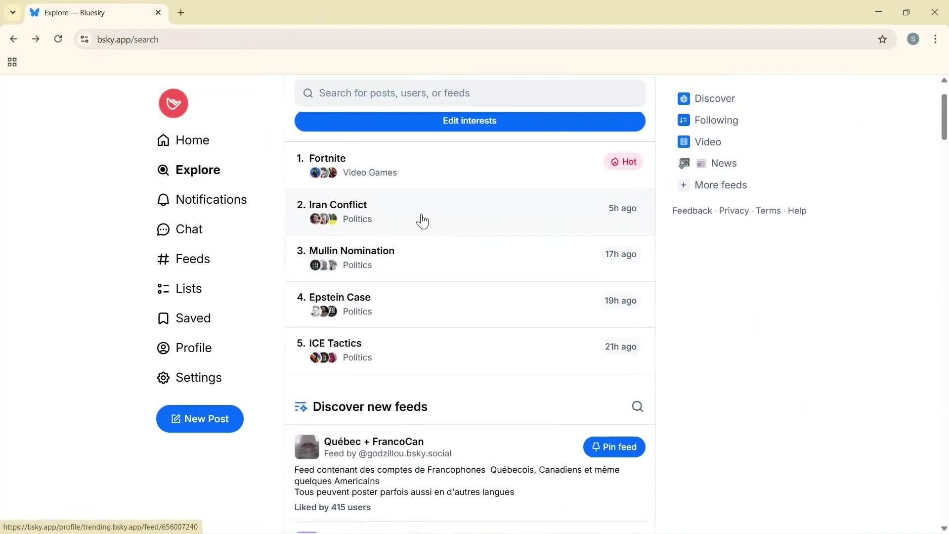 General browsing screenshot