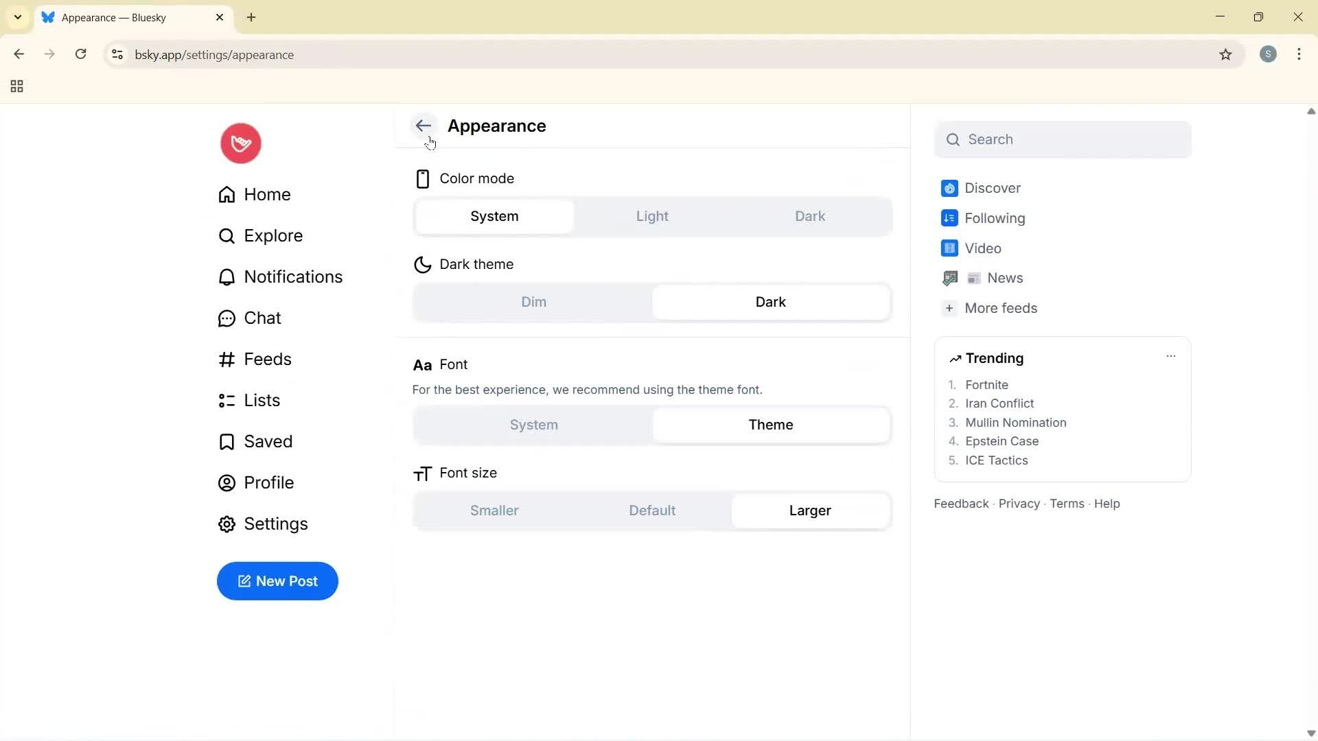 General browsing screenshot