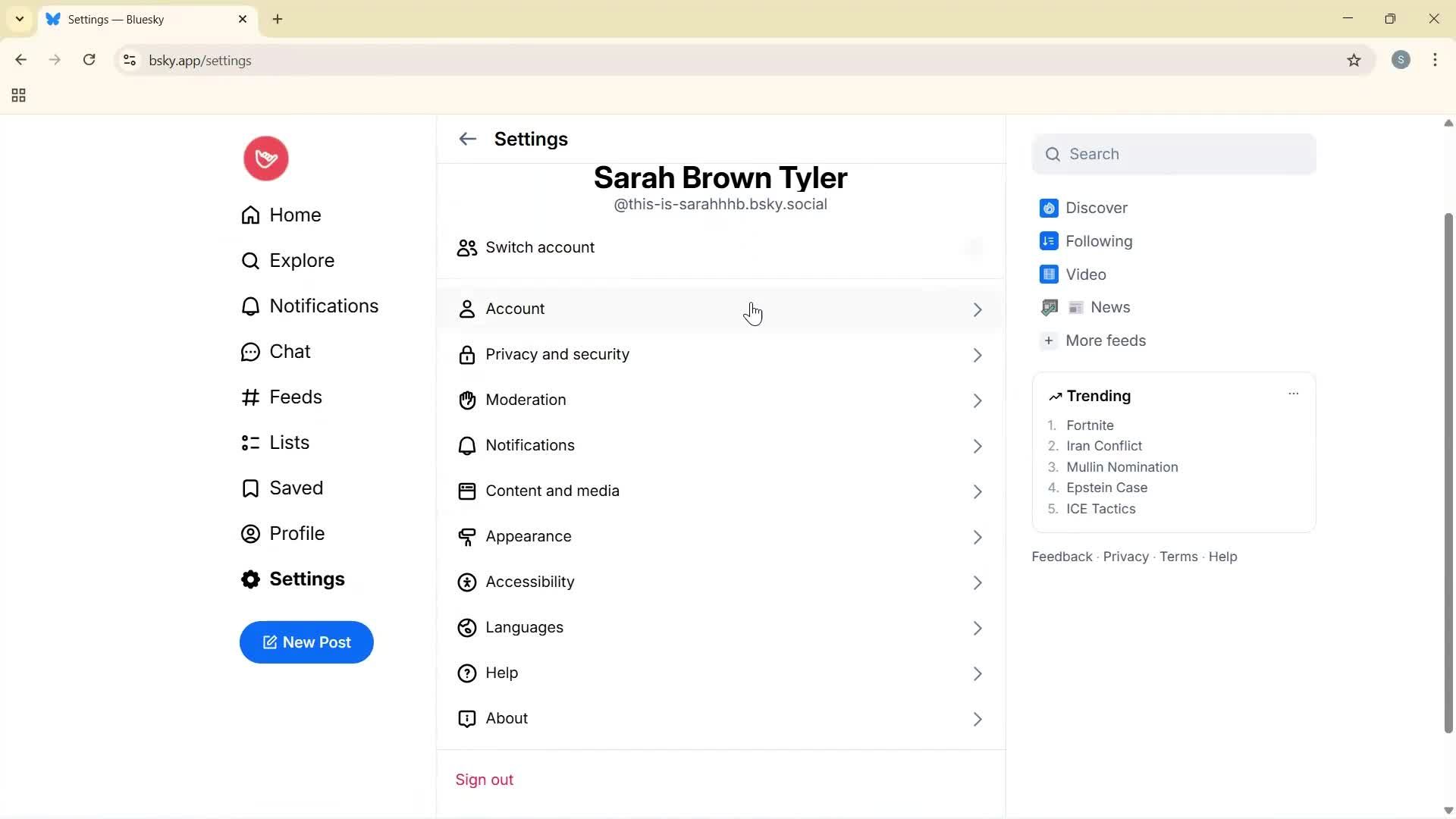 General browsing screenshot