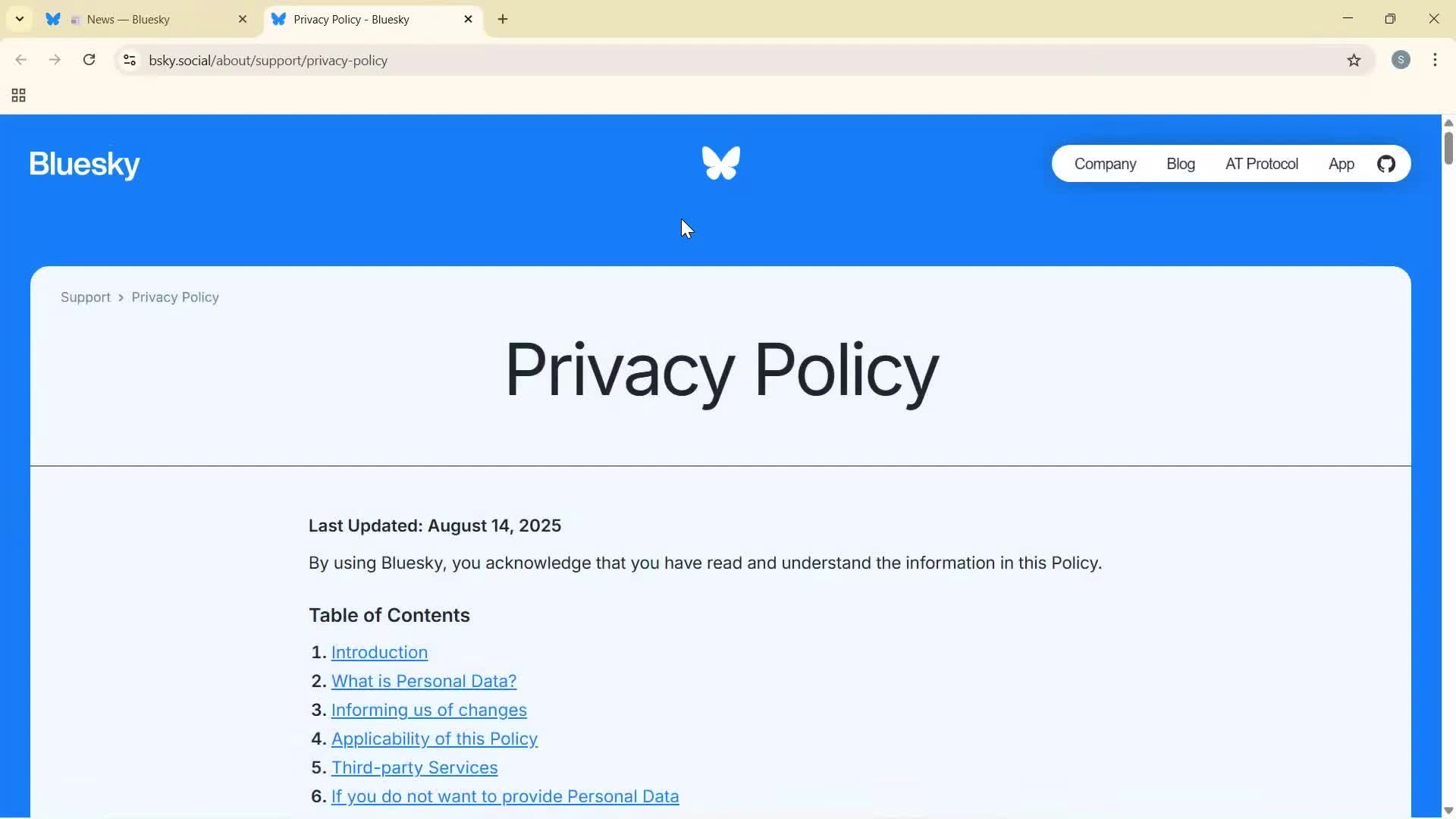 General browsing screenshot