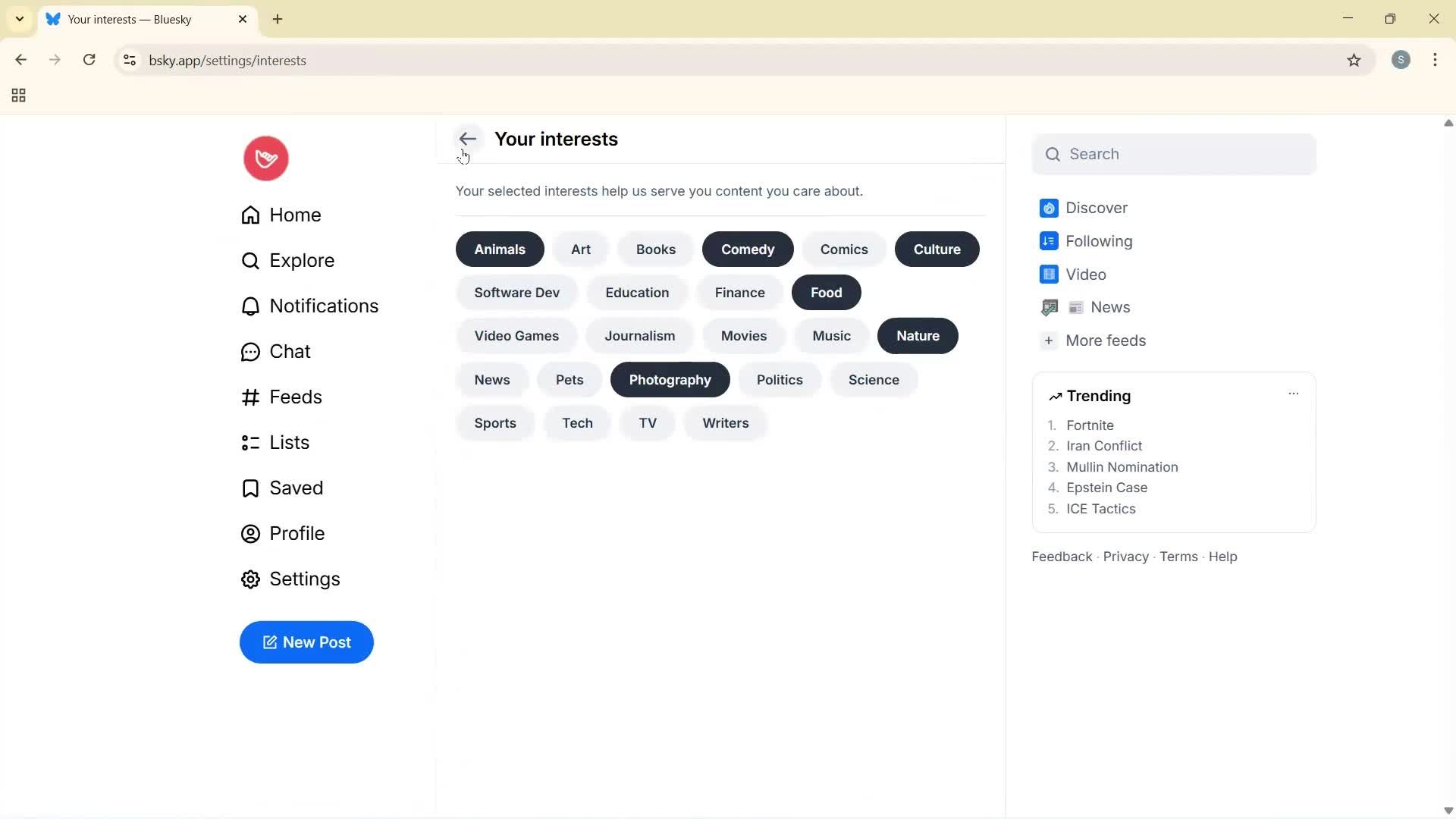 General browsing screenshot