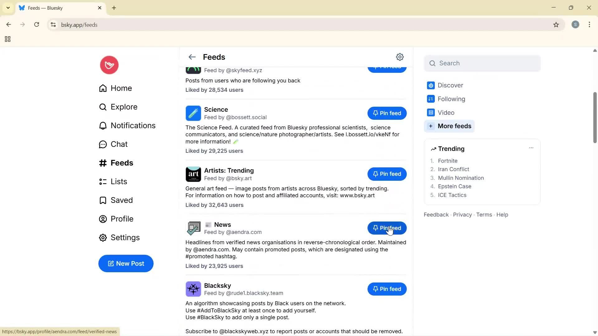 General browsing screenshot