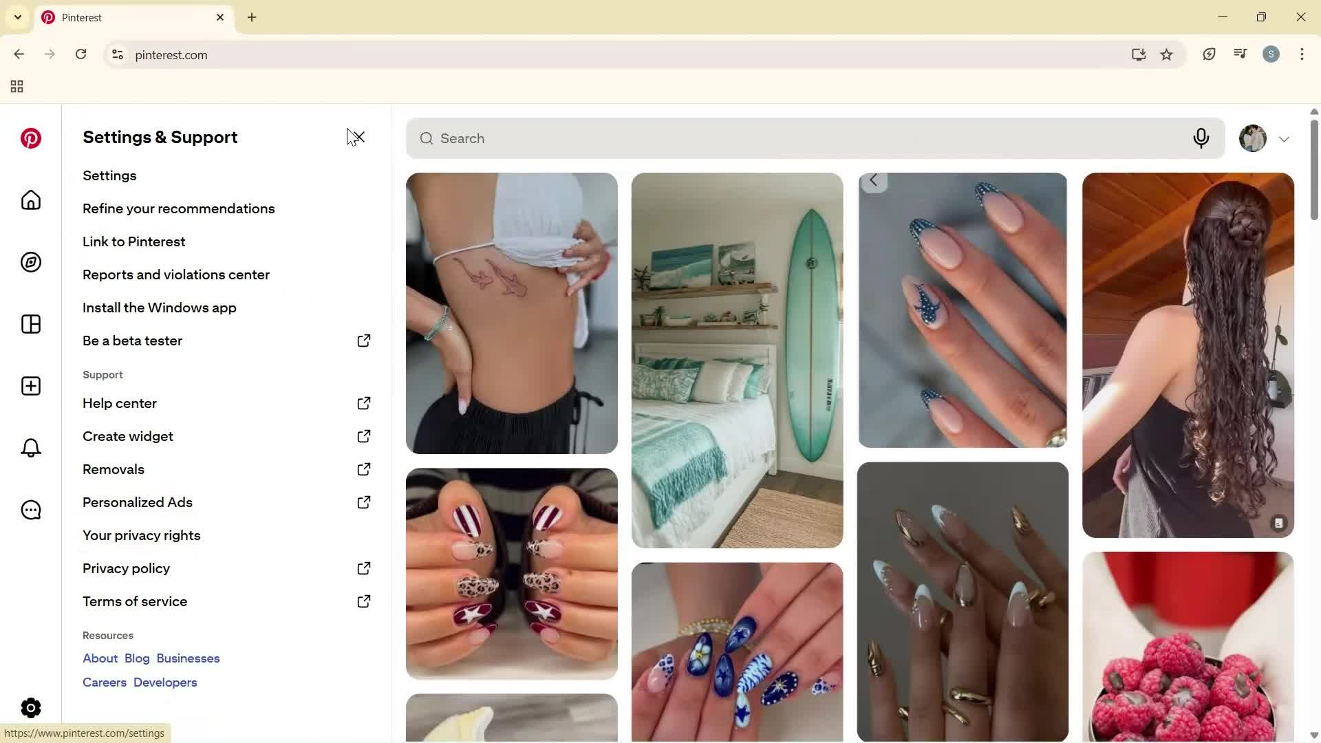General browsing screenshot