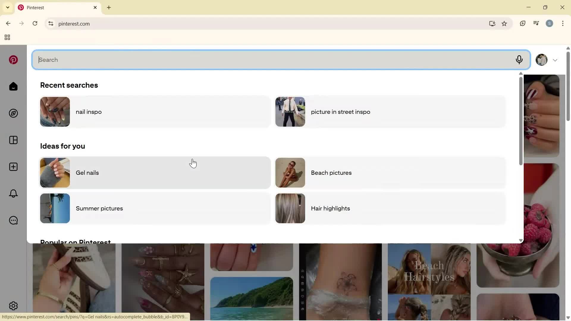 General browsing screenshot