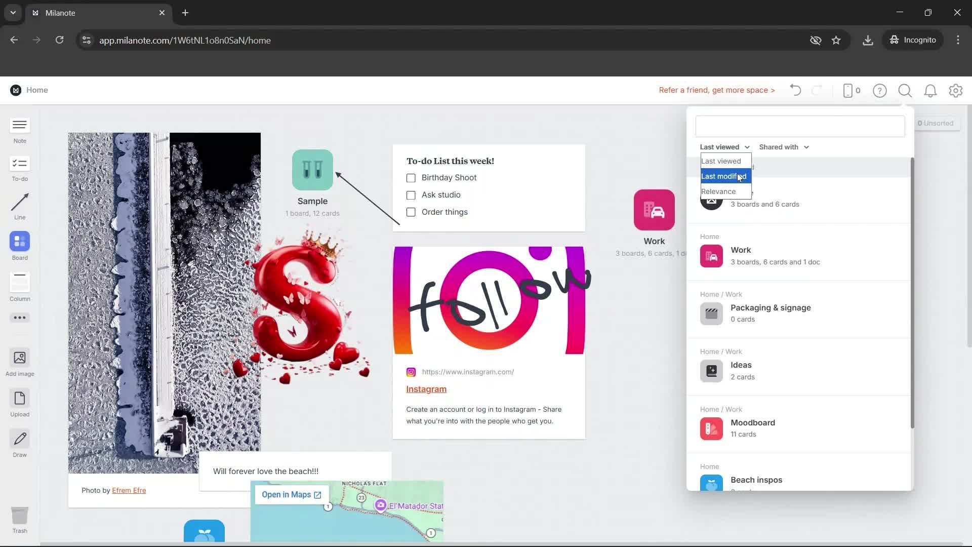 General browsing screenshot