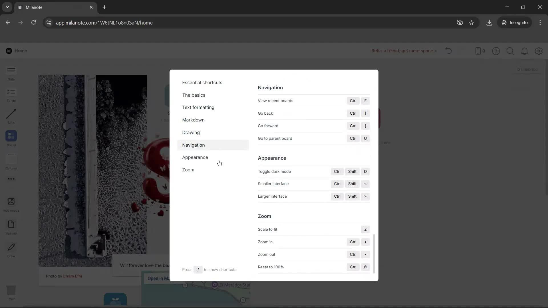 General browsing screenshot