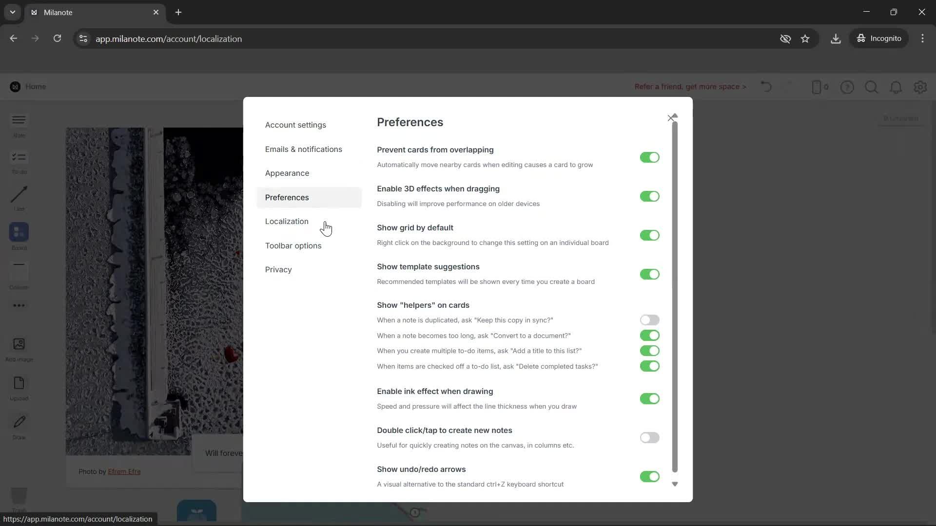 General browsing screenshot