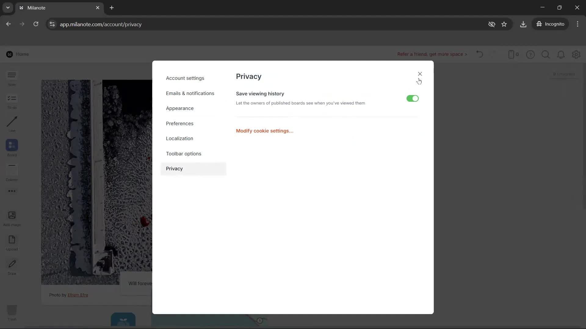 General browsing screenshot