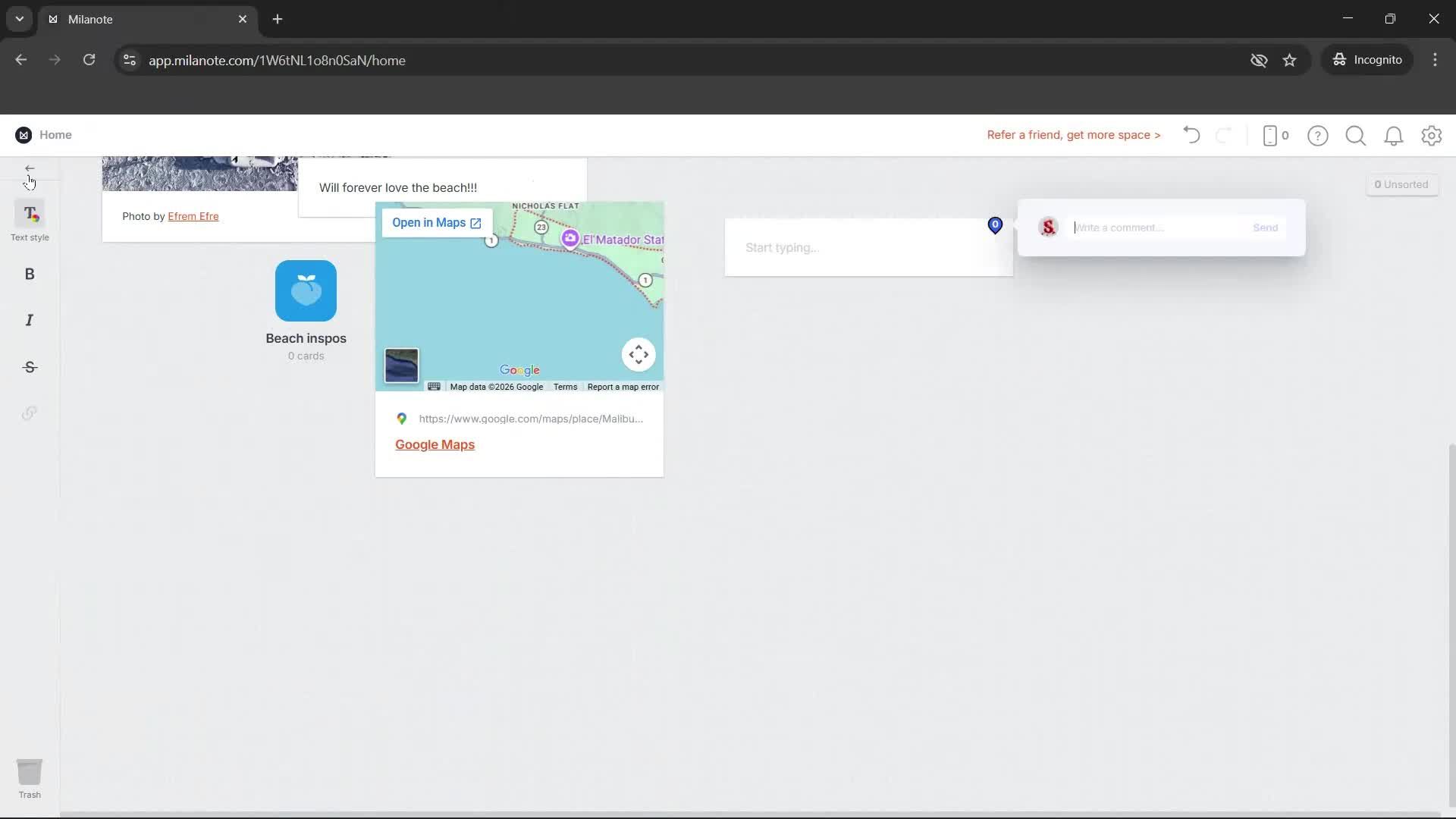General browsing screenshot