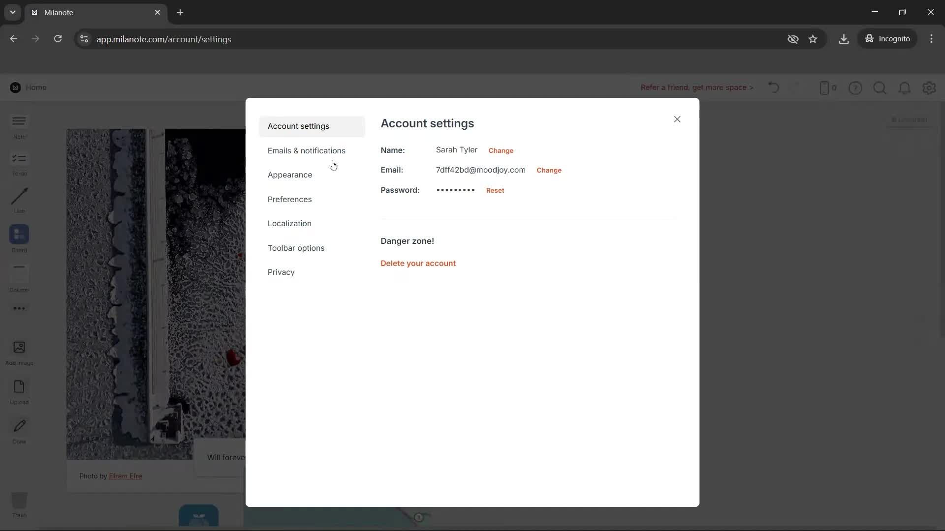General browsing screenshot